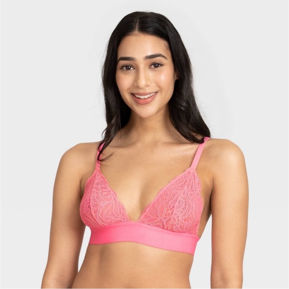 All.You.LIVELY Women's Longline Lace
Bralette - Flowering Ginger Size 1